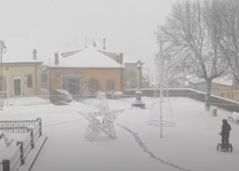 VIDEO: Forte nevicata a Monteleone di Puglia