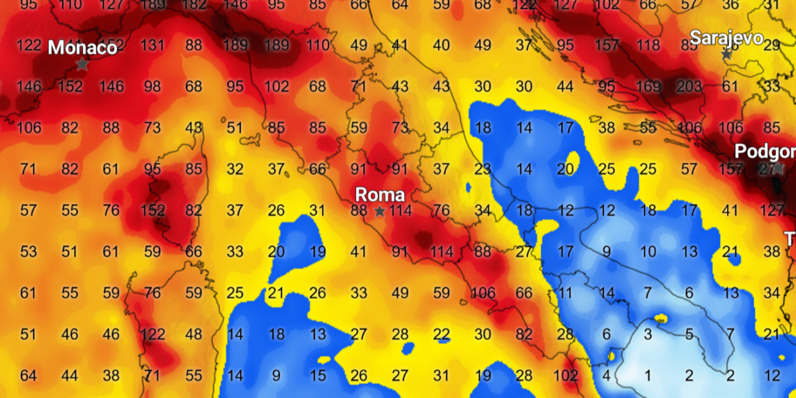 PIOGGIA ESTREMA: Le regioni a rischio nei prossimi 10 giorni