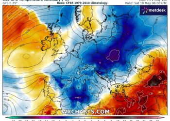 diminuzione temperature, quando diminuiranno le temperature, quando tornerà freddo, freddo in arrivo, freddo maggio
