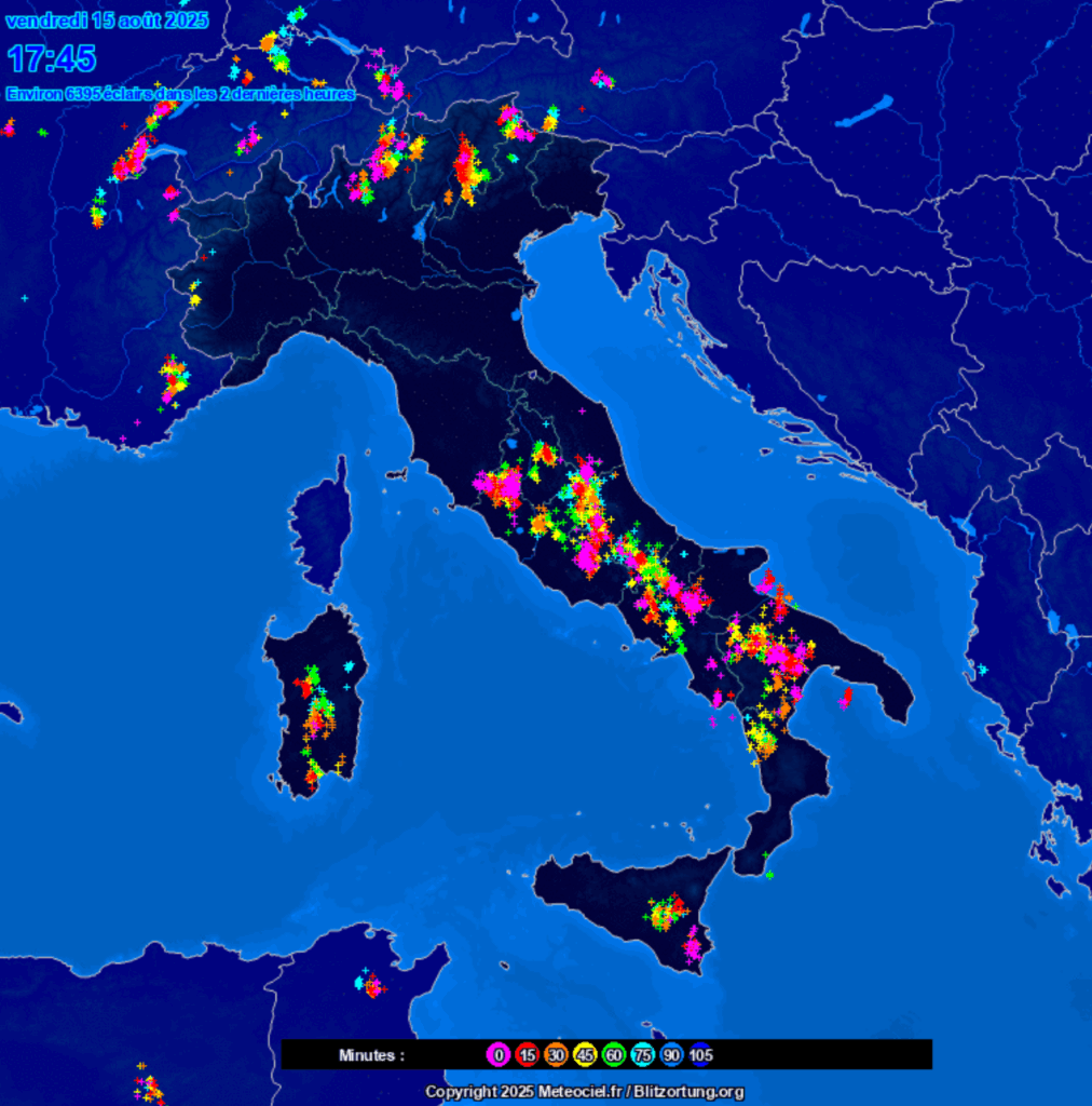 maltempo ferragosto 2025