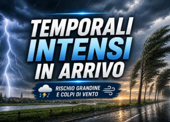 In arrivo intensi temporali con rischio alto di grandine e trombe d’aria