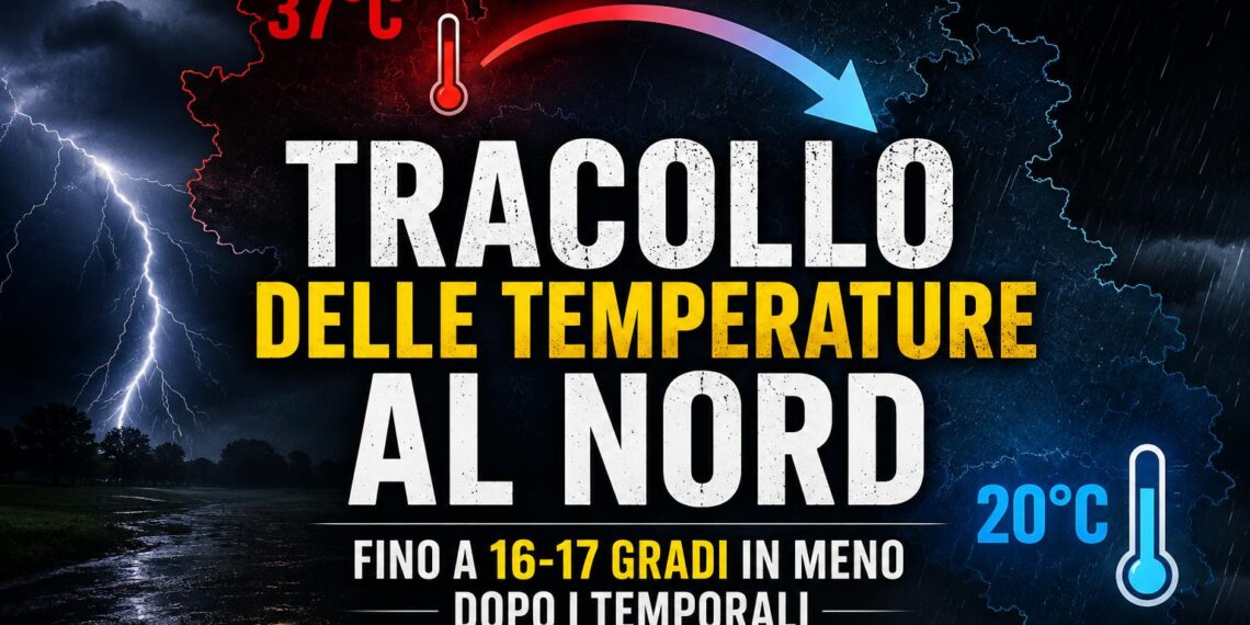 Tracollo delle temperature al Nord: fino a 16-17 gradi in meno dopo i temporali