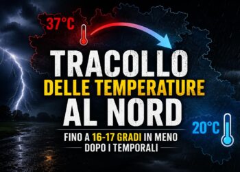 Tracollo delle temperature al Nord: fino a 16-17 gradi in meno dopo i temporali