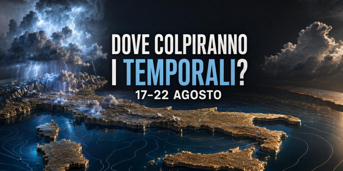 Dove colpiranno i temporali nei prossimi giorni