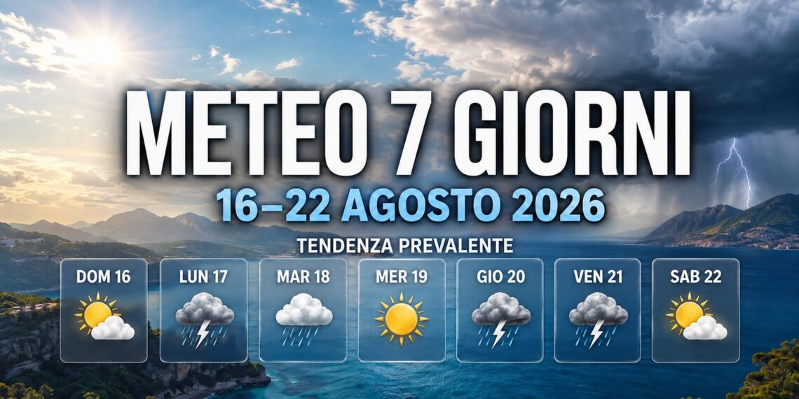 Meteo 7 giorni due break temporaleschi dopo Ferragosto