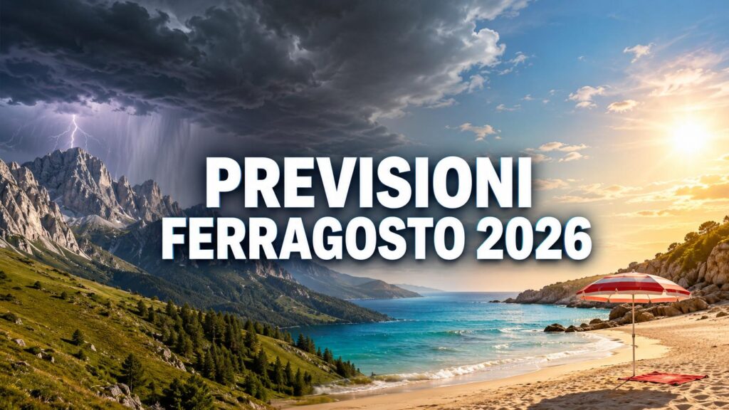 Previsioni Ferragosto 2026 con temporali sui rilievi e sole al mare