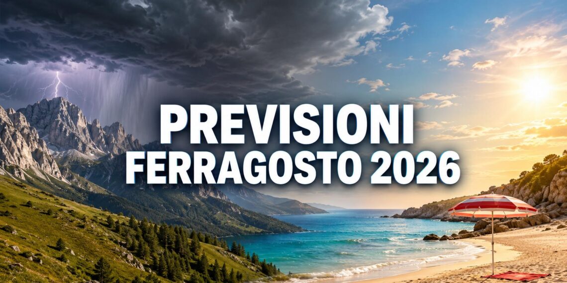 Previsioni Ferragosto 2026 con temporali sui rilievi e sole al mare