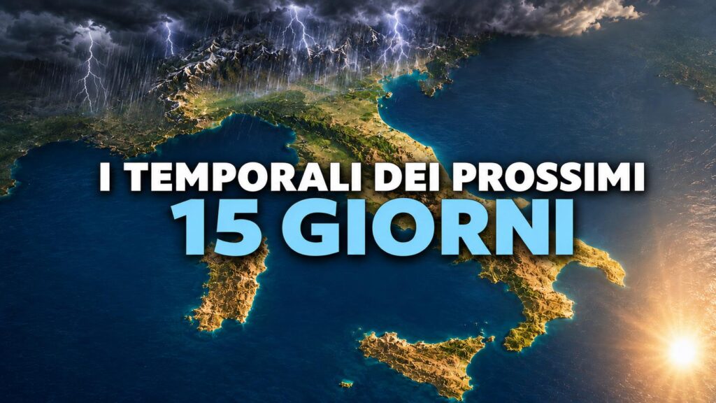 Piogge in Italia nei prossimi 15 giorni: il Paese sarà diviso in due